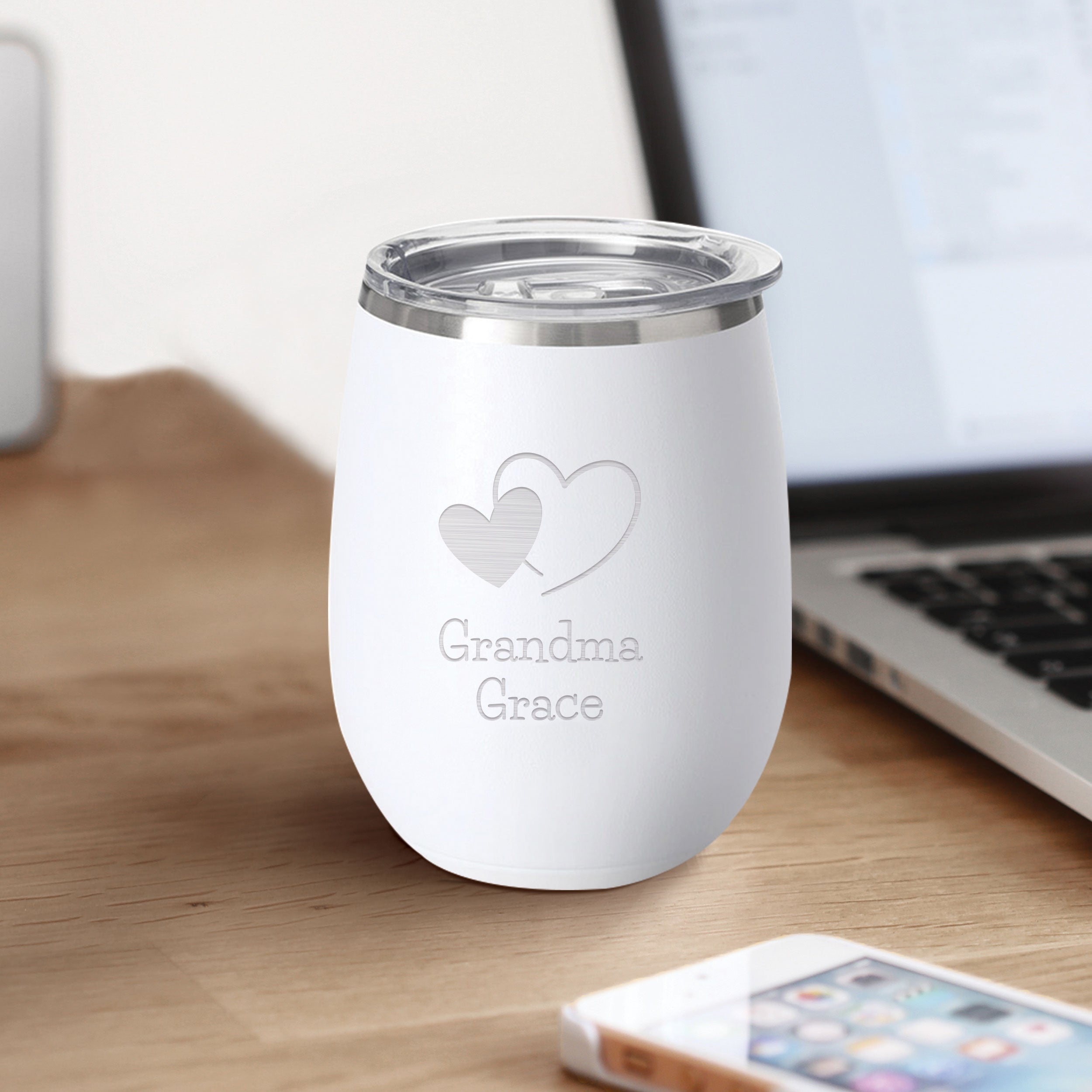 Stemless Travel Tumbler - White