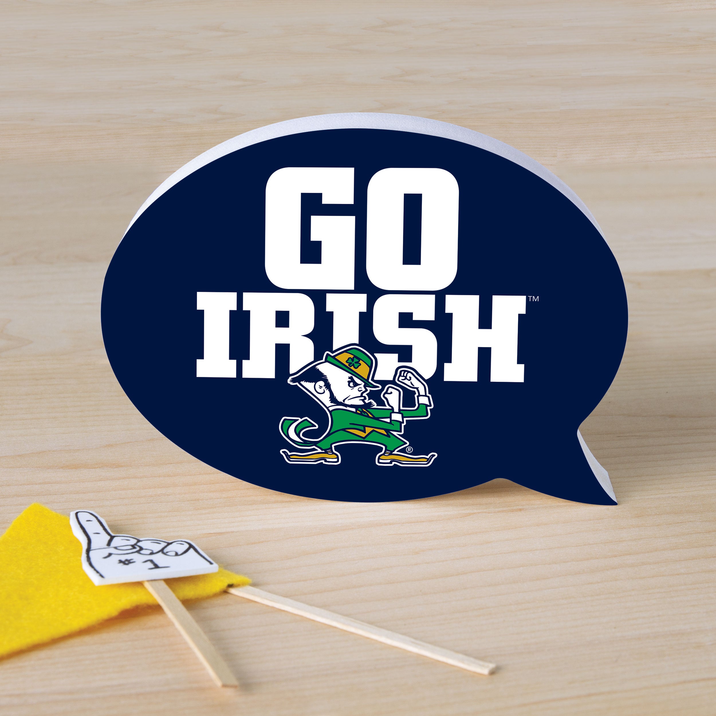 Notre Dame Fighting Irish Retro Logo Banner Sign