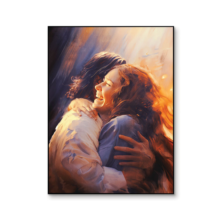 Hugging Woman Printed Art