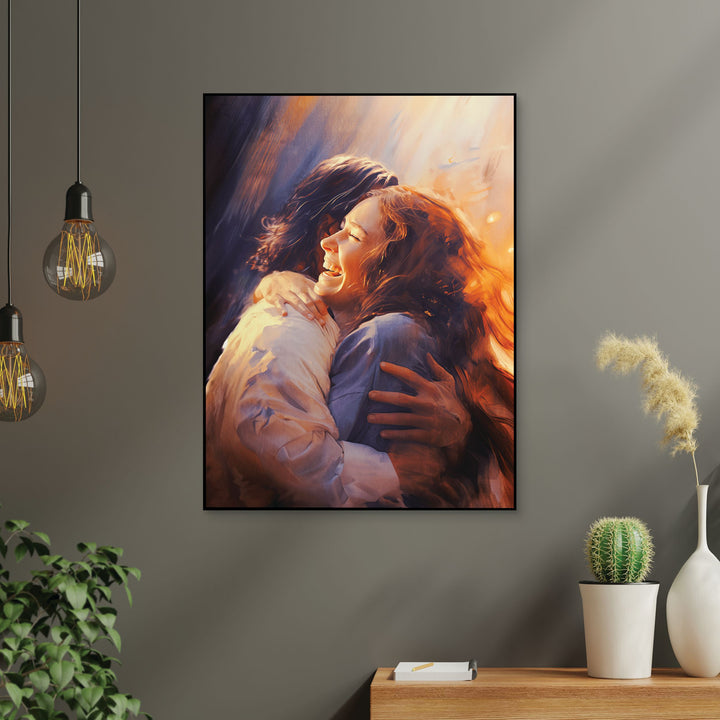 Hugging Woman Printed Art