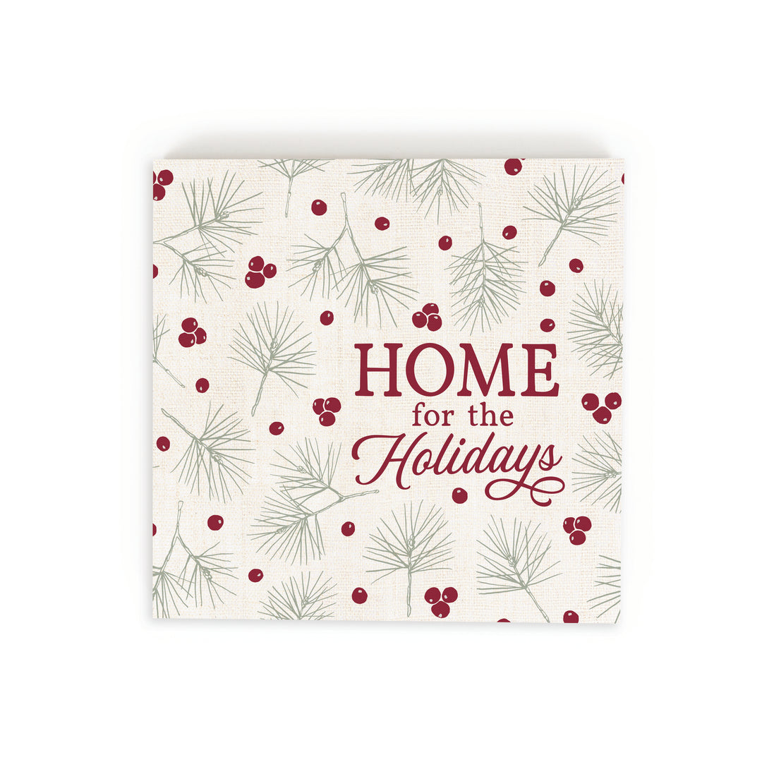 Home For The Holidays Wood Block Décor