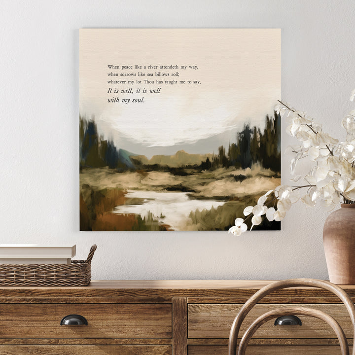 When Peace Like A River Attendeth My Way Canvas