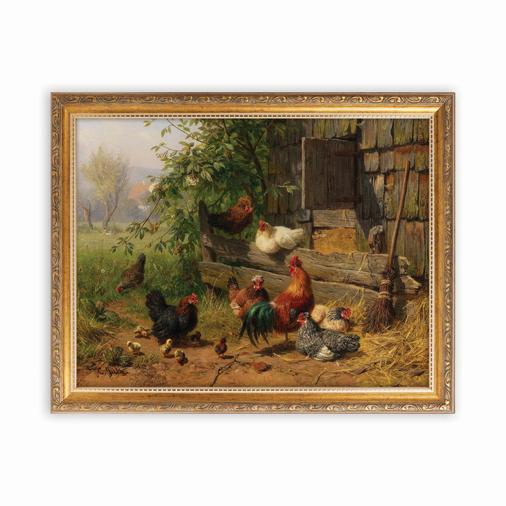 Farm Gold Framed Linen