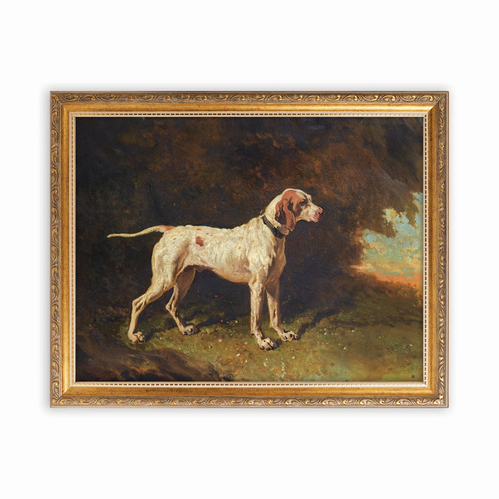 Dog Gold Framed Linen