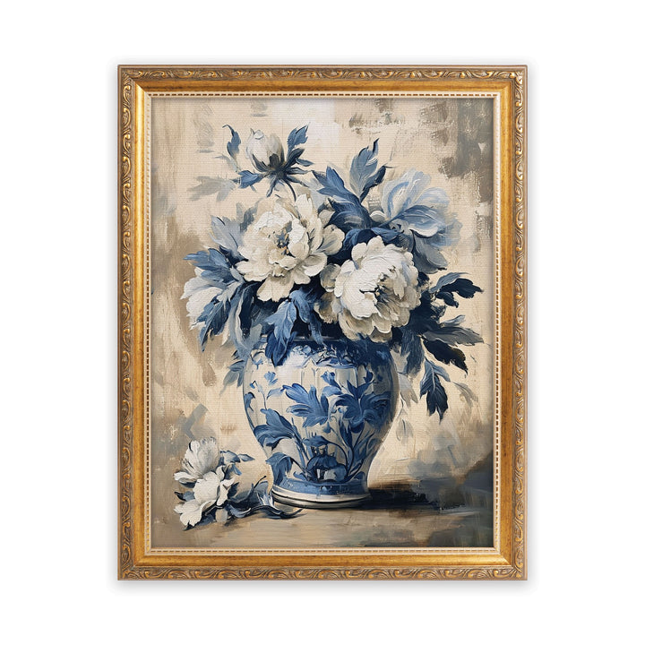 Vase Gold Framed Linen