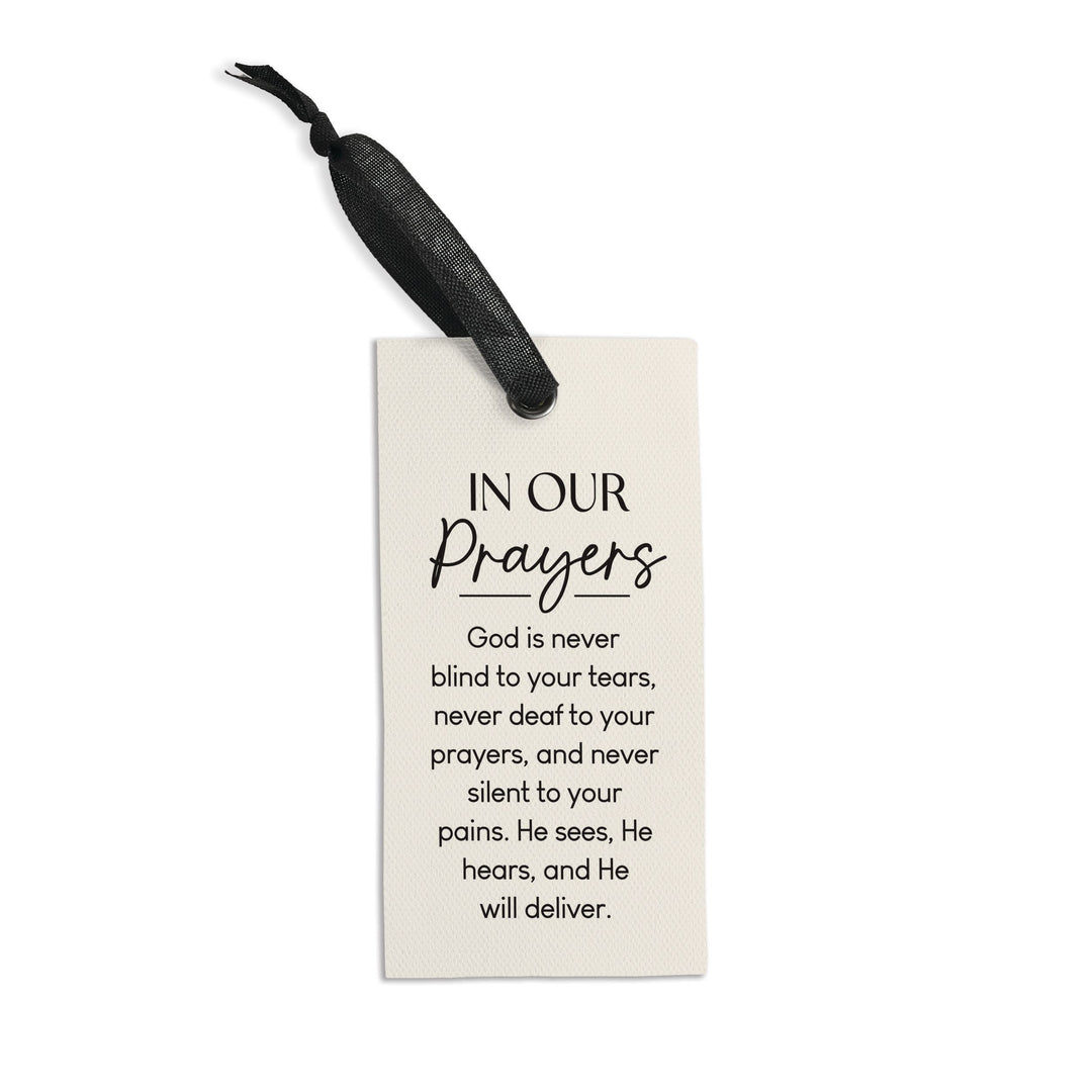 In Our Prayers Linen Tag