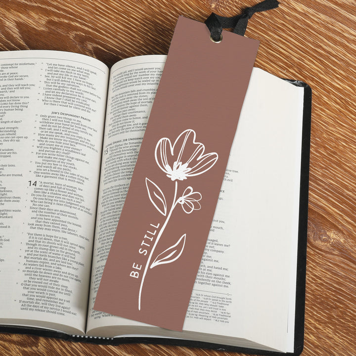 Be Still Linen Bookmark