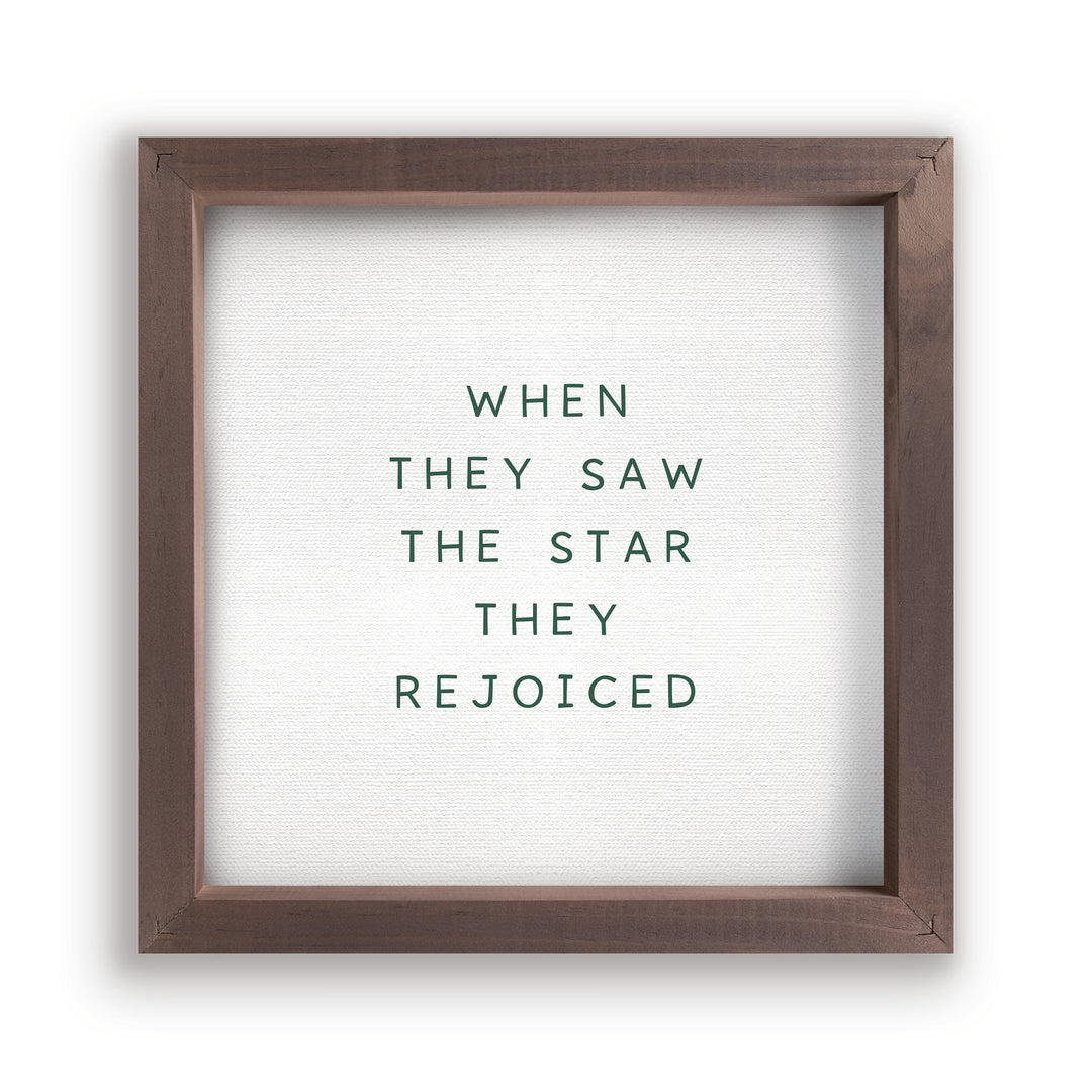 When They Saw The Star They Rejoiced 11x11 Framed Art