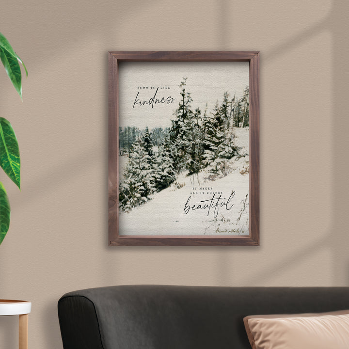 Snow Is Like Kindness It Makes All Framed Art