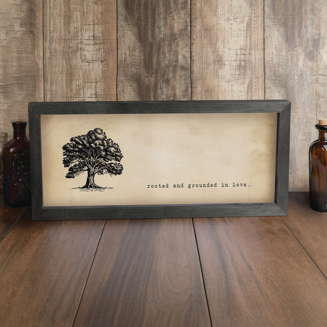 Rooted And Grounded In Love Framed Linen