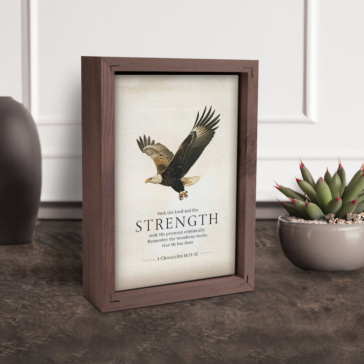 Seek The Lord And His Strength 5X7 Framed Art