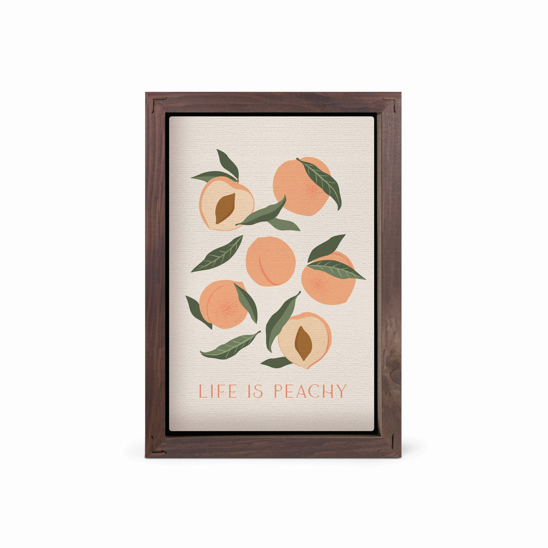 Life Is Peachy Framed Linen