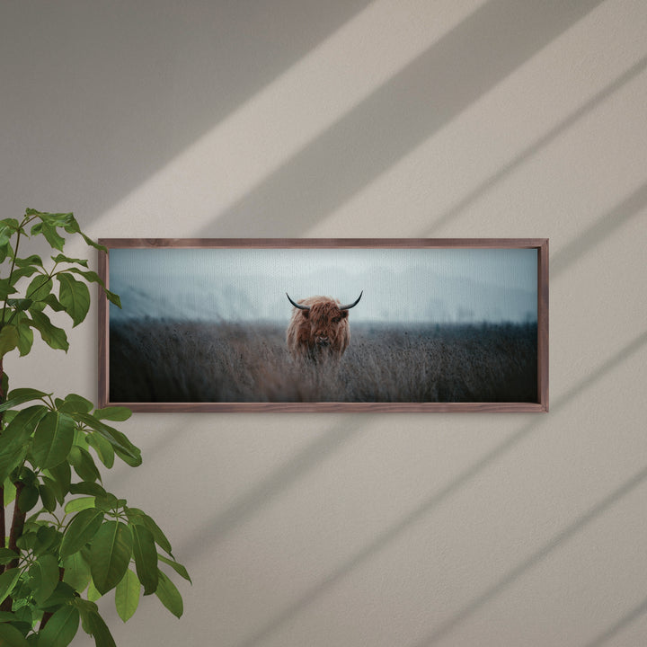 Highland Cow 35X13 Framed Linen