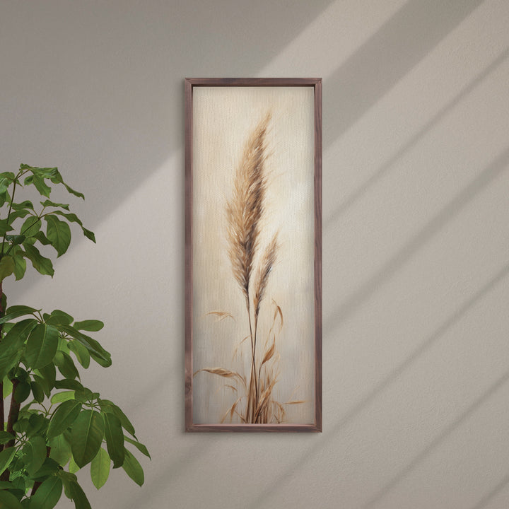 Wheat Stalk 13X35 Framed Linen