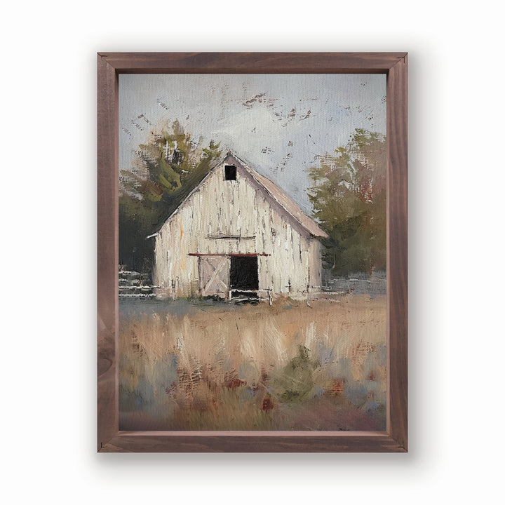 White Barn 13X17 Framed Linen