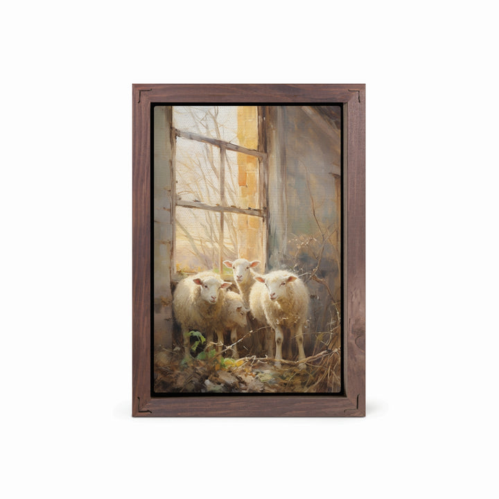 Sheep 5X7 Framed Linen