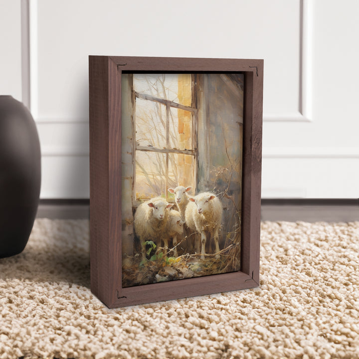 Sheep 5X7 Framed Linen