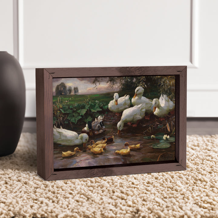 Ducks Framed Linen