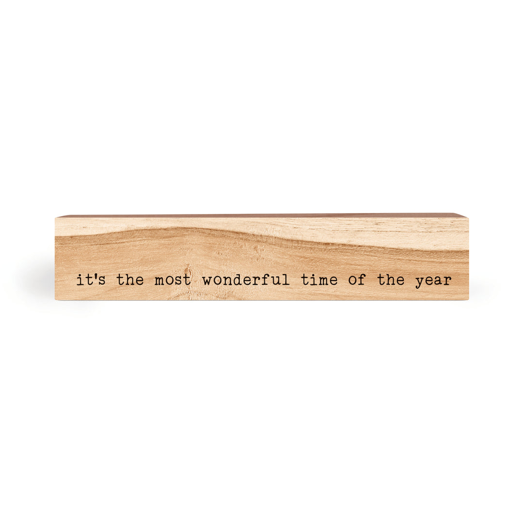 It's The Most Wonderful Time Of The Year Wood Block Décor