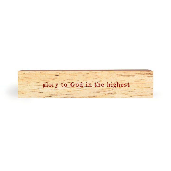 Glory To God In The Highest Wood Block Décor