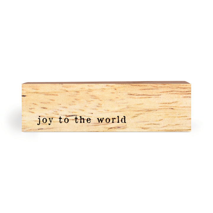 Joy To The World Wood Block Décor
