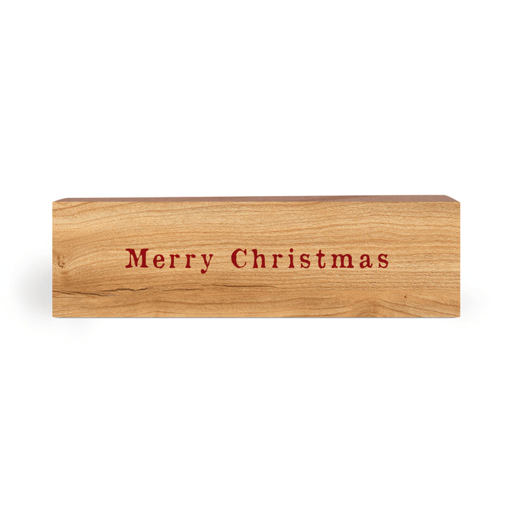 Merry Christmas Wood Block Décor