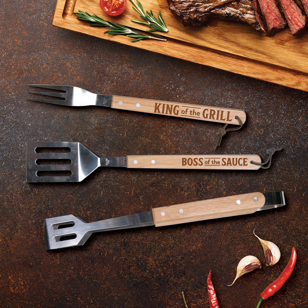 Premium Grilling Gift Set with Spatula, Tongs & BBQ Fork