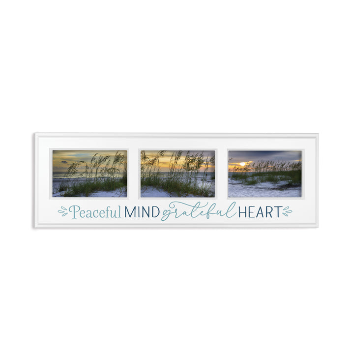 **Peaceful Mind Grateful Heart Carved Framed Art
