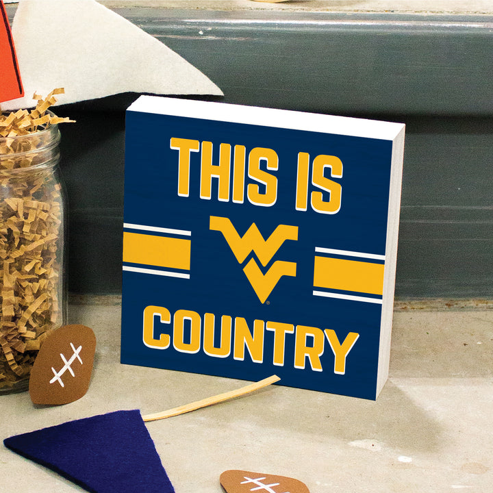 This is (WVU) Country - West Virginia University Word Block