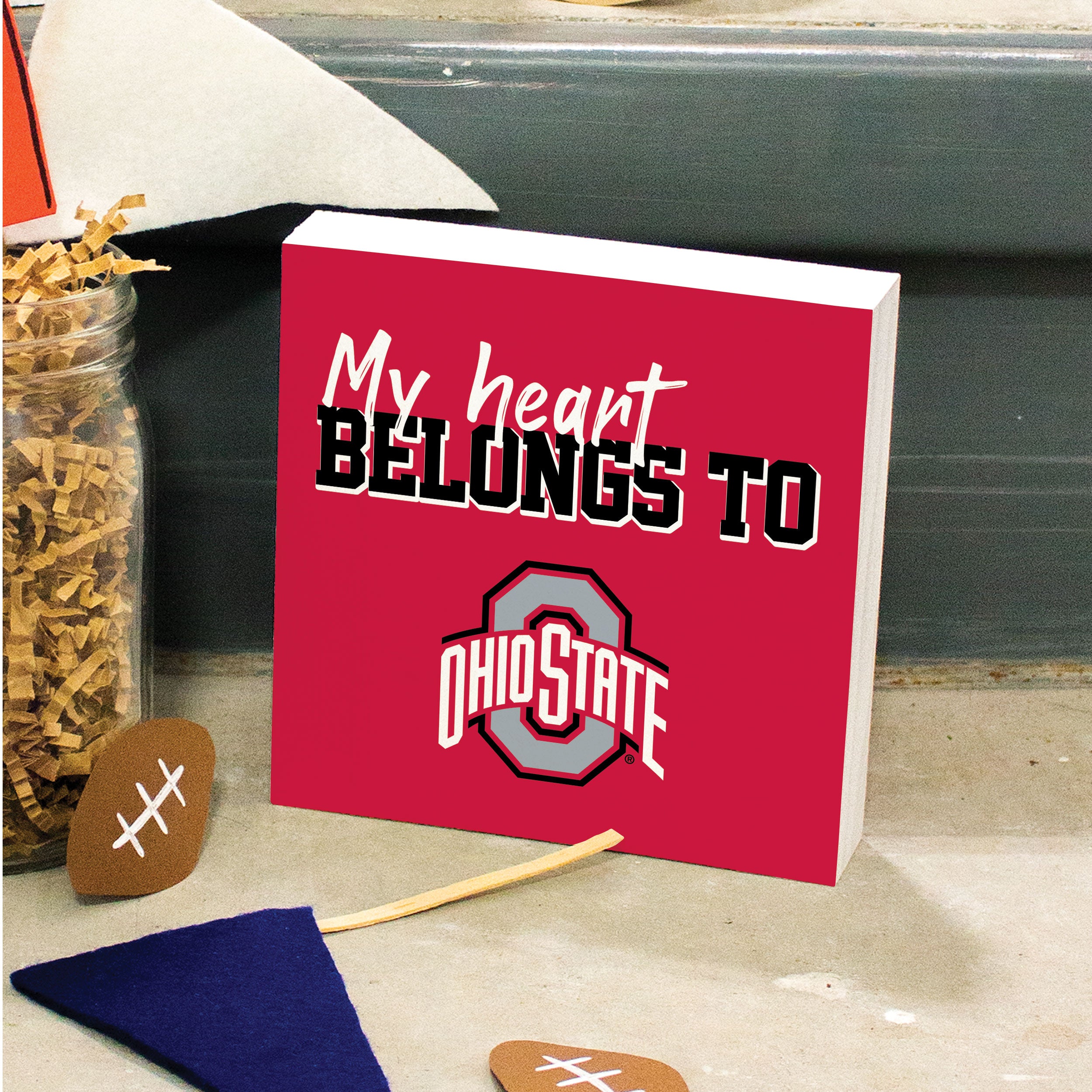 My Heart Belongs to OSU The Ohio State University Word Block P