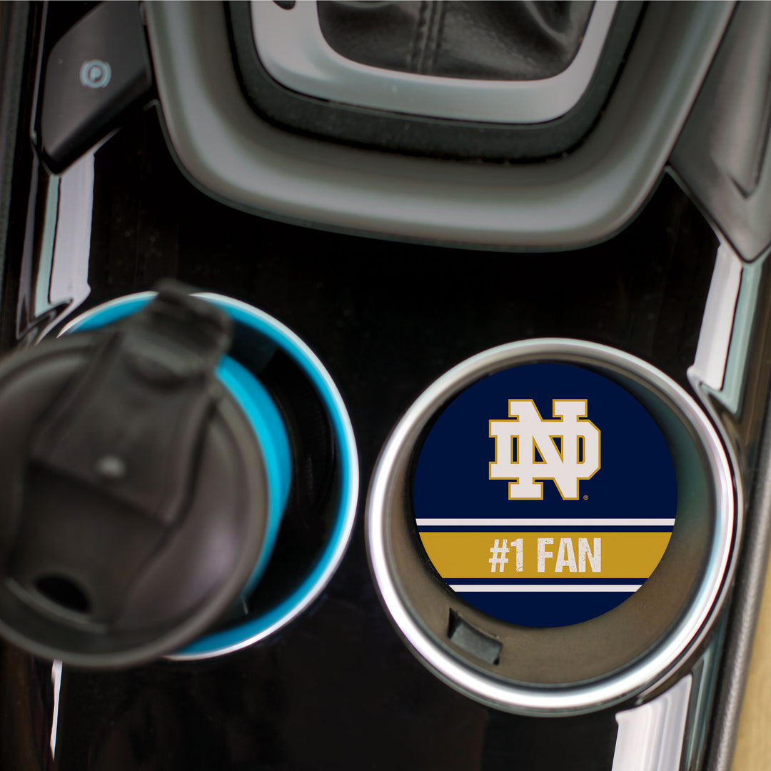 *#1 Fan - University of Notre Dame Car Coaster